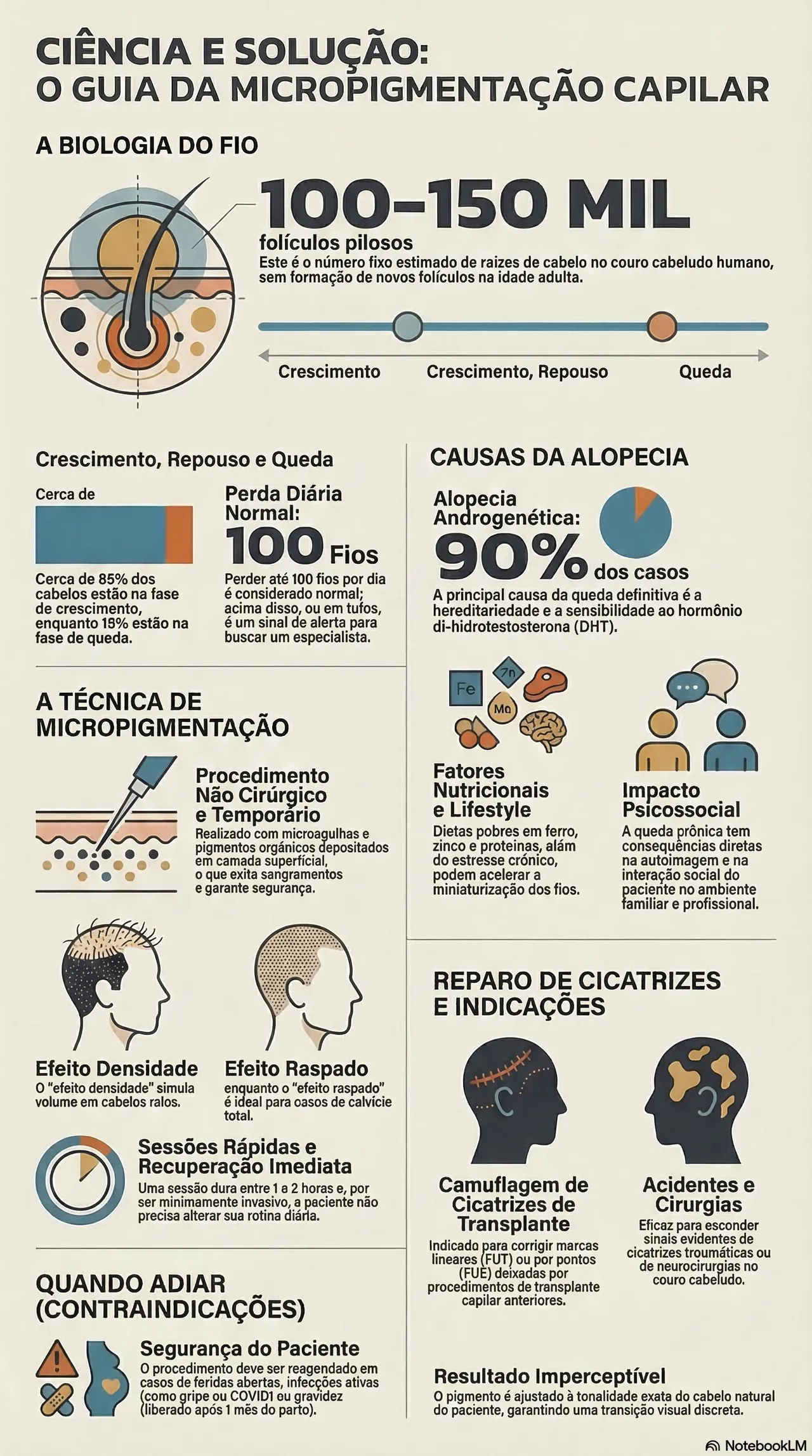 Infográfico explicativo sobre camuflagem de cicatrizes com micropigmentação
